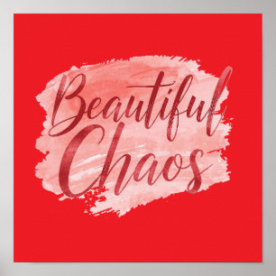 Esthetische Mooie Chaos Script Typografie Poster