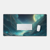 Esthetische Moon Desk Mat – Grote Neopreen Muismat (Keyboard & Muis)