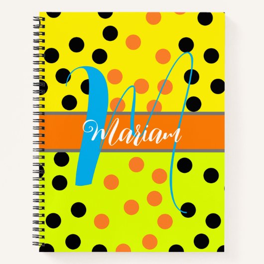 Esthetische Multi Gekleurde Initiaal Naam Monogram Notitieboek (Voorkant)