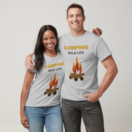 Esthetische natuur- en wildlife-campingavontuur t-shirt