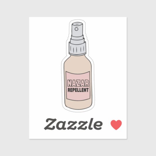 Esthetische Nazar Repellent Spray Grappig Sticker (Vel)