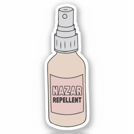 Esthetische Nazar Repellent Spray Grappig Sticker (Voorkant)