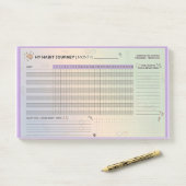 Esthetische Neurodivergente Gewoonte Tracker Brain Post-it® Notes (Op bureau)