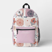 Esthetische pastel bloemen meisjes rugzak (Voorkant)