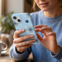 Esthetische Pastelblauwe Bloemige Blauwebes Hulsel