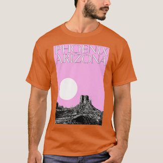 Esthetische Phoenix Artizona City Travel Typografi T-shirt