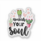 Esthetische Plant Quote Sticker (Voorkant)