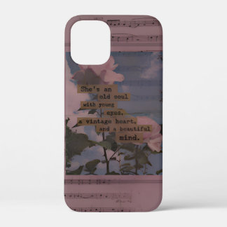 Esthetische quotes, rozen, vrouw , romantisch iPhone 12 mini hoesje
