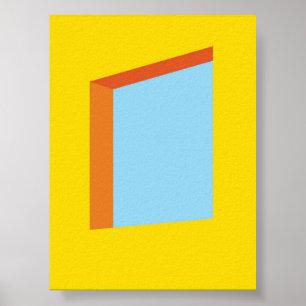 Esthetische raam perspectief illustratie - Modern Poster