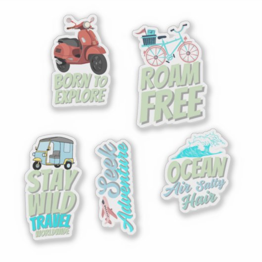 Esthetische reis Sticker (Voorkant)