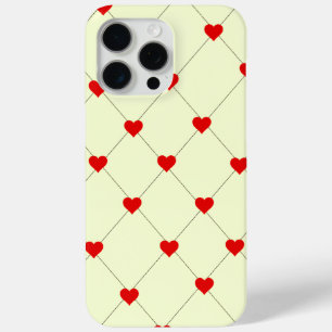Esthetische rode harten raster hoesje voor telefoo