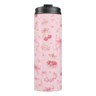 Esthetische Roze Meisjesachtige Tumbler Thermosbeker