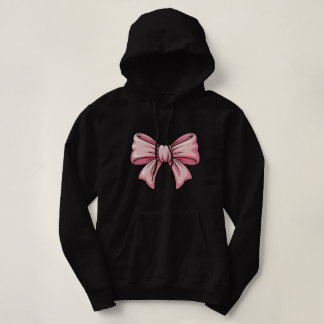Esthetische roze strik coquette trui met capuchon hoodie