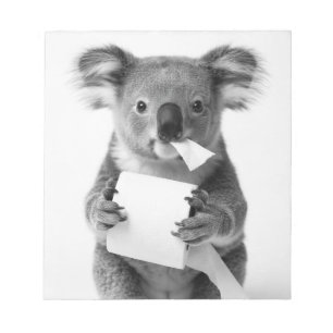 Esthetische Schattige Koala met Toiletpapier Notitieblok