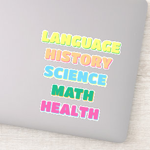 Esthetische Slagschaduw Schoolvak Stickers
