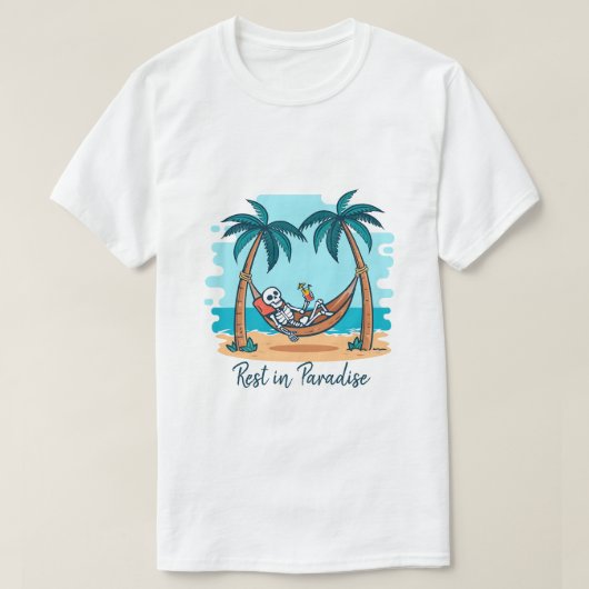 Esthetische Spooky Beach Ghost Vibes Vakantie T-shirt (Design voorkant)