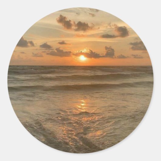Esthetische Sunset sticker (Voorkant)