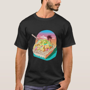 Esthetische Synthwave Gebakken Rijst met jaren '80 T-shirt