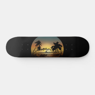 Esthetische Tropische Zonsondergang Palm Beach Sfe Skateboard