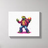 Esthetische Turtle Disco T-shirt Canvas Afdruk (Voorkant)
