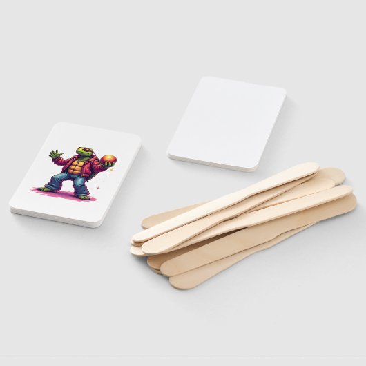 Esthetische Turtle Disco T-shirt Handwaaier (Niet-gemonteerd)