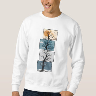 Esthetische vier seizoenen boom kunst trui