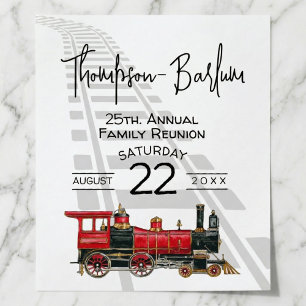 Esthetische vintage trein familiebijeenkomst poste perfect poster