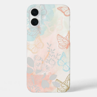 Esthetische vlinders iPhone 16 plus hoesje