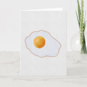 Esthetische Waterverf Gebakken Ei Minimalistische Kaart