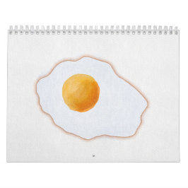 Esthetische Waterverf Gebakken Ei Minimalistische  Kalender