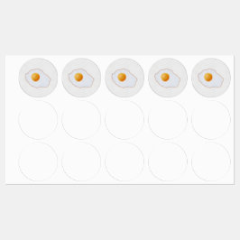 Esthetische Waterverf Gebakken Ei Minimalistische  Labels
