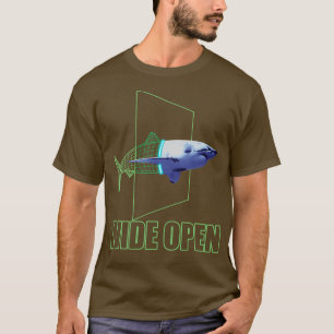 Esthetische Wireframe Grote witte haai T-shirt