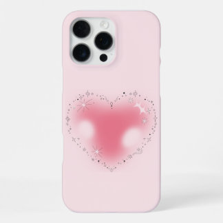 Esthetische Y2K Roze Hart Telefoonhoes iPhone 16 Pro Max Hoesje