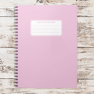 Esthetische zachte pastel effen kleur compositie notitieboek