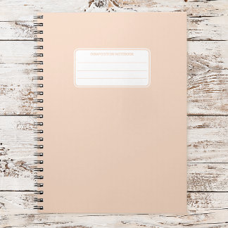 Esthetische zachte pastel effen kleur compositie notitieboek