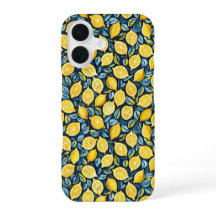 Esthetische zomer citroenpatroon iPhone hoes