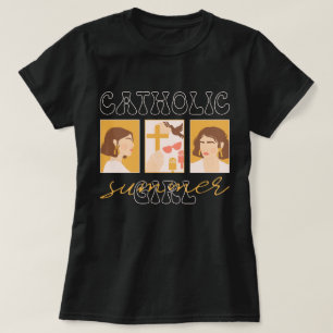 Esthetische Zomer van de Heiligen Katholiek Meisje T-shirt