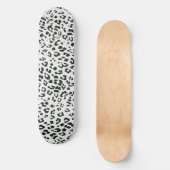 Esthetische zwart wit dierenprint skateboard (Voorkant)