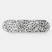 Esthetische zwart wit dierenprint skateboard (Horizontaal)