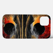 Esthetische Zwarte Maan Abstract Kosmisch Case-Mate iPhone Case (Achterkant (horizontaal))