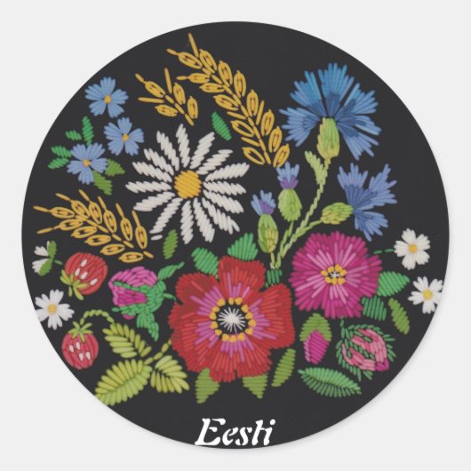 Estische Stickers van wilde bloemen (Voorkant)