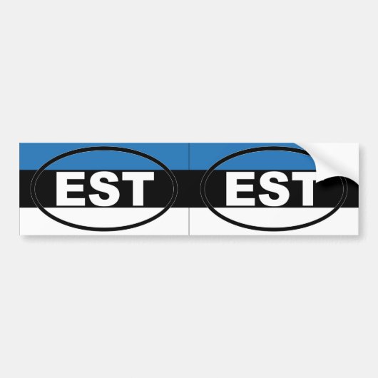Estland - EST - Europees ovaal Bumpersticker (Voorkant)