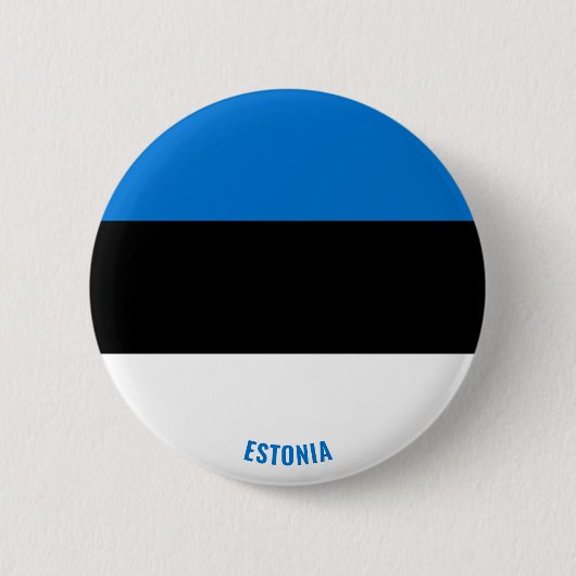 Estland Flag Charming Patriotic Ronde Button 5,7 Cm (Voorkant)