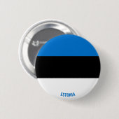 Estland Flag Charming Patriotic Ronde Button 5,7 Cm (Voorkant /achterkant)