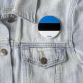 Estland Flag Charming Patriotic Ronde Button 5,7 Cm (In situ)