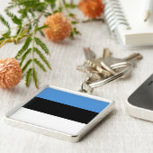 Estland Flag EE Sleutelhanger (Zijkant)