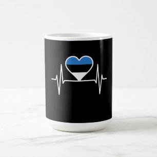 Estland Heartbeat Estland Vlag Koffiemok