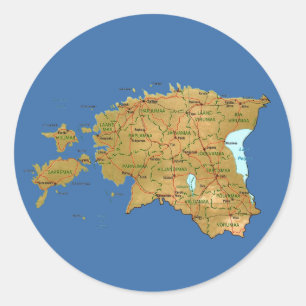 Estland Kaart Sticker