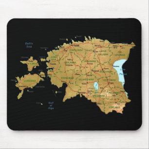 Estland Map Mousepad Muismat