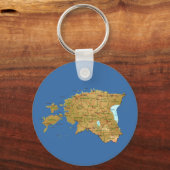 Estland Map Sleutelhanger (Voorkant)